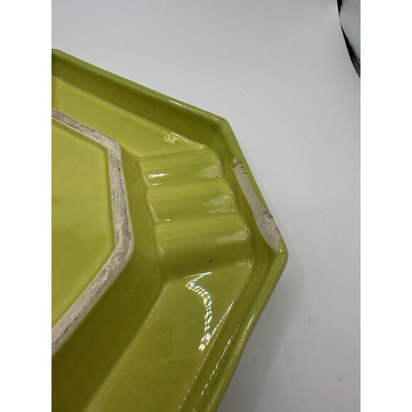 Kay Finch Mid Century Ceramic Green Sea Shell Ashtray CA Made 1935-1963 - Picture 7 of 10